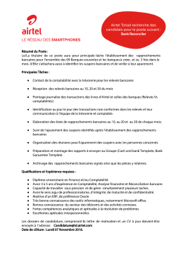 Airtel Tchad recherche des candidats pour le poste suivant : Bank