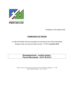VILLE DE PONTARLIER