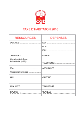 taxe d`habitaton 2016 ressources depenses total