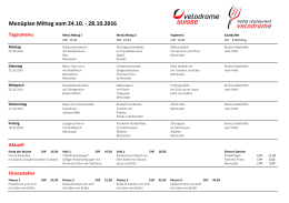 Menüplan W43 - Velodrome Suisse