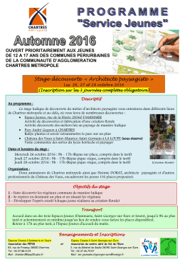 26 au 28 octobre 2016 - Chartres metropole