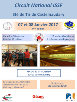 Invitation Circuit National 10m Castelnaudary 2016