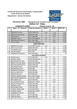 RESULTAT FINAL