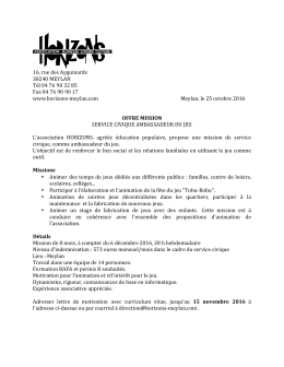 annonce service civique 2016