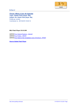 Forum: Mises à jour de logiciels