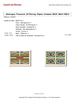 Allemagne, Possneck, 20 Pfennig, Objets, Undated, NEUF, Mehl