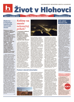 Život v Hlohovci 11/2016