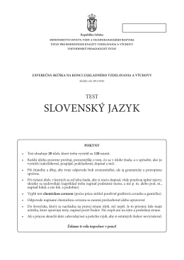 SLOVENSKÝ JAZYK