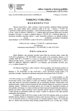 Úradná tabuľa Okresného úradu Prešov, Ministerstvo vnútra SR