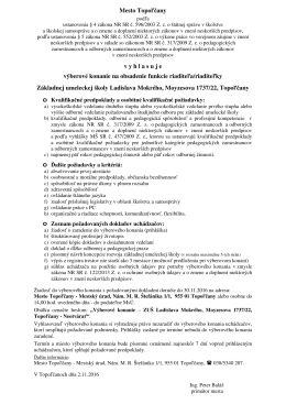 Inform&aacute;cie o v&yacute;berovom konan&iacute;