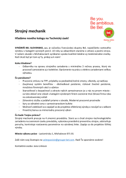 Strojn&yacute; mechanik - Bel Slovensko as