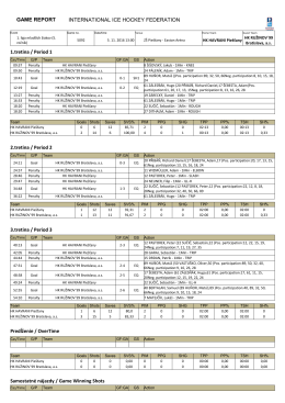 GAME REPORT INTERNATIONAL ICE HOCKEY FEDERATION 1