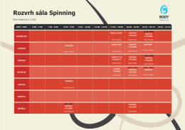 Rozvrh s&aacute;la Spinning
