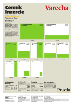 Cenn&iacute;k inzercie