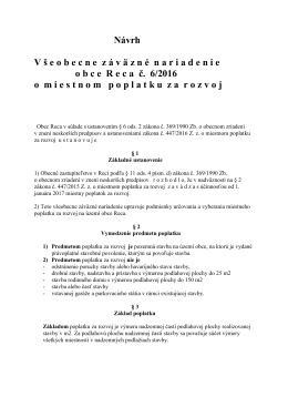 o miestnom poplatku za rozvoj