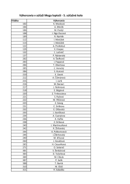 V&yacute;hercovia v s&uacute;ťaži Mega lopto&scaron;i - 5. s&uacute;ťažn&eacute; kolo