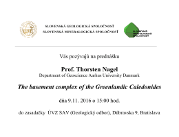 Poz&yacute;vame V&aacute;s na predn&aacute;&scaron;ku prof. Thorsten Nagel 9.11. 2016 o
