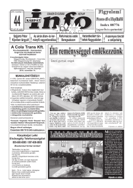 Hetilap PDF-ban - Kárpátinfo.net