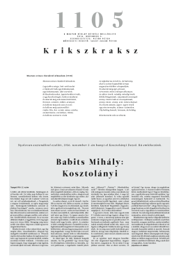 Babits Mihály: Kosztolányi
