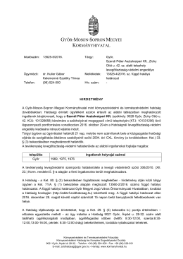 GYŐR-MOSON-SOPRON MEGYEI KORM&Aacute;NYHIVATAL