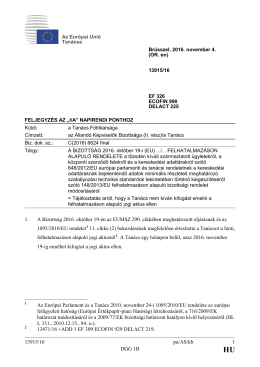 13915/16 pu/AS/kb 1 DGG 1B 1. A Bizotts&aacute;g 2016. okt&oacute;ber 19