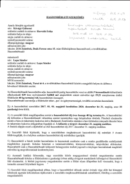 Haszonbérleti szerződés