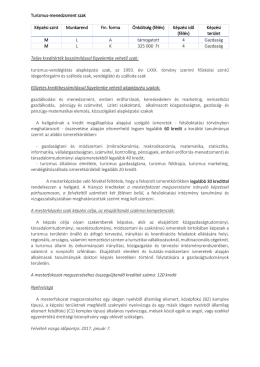 turizmus-menedzsment MA