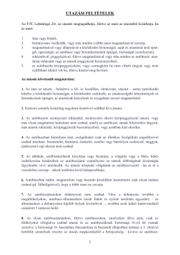 utaz&aacute;si felt&eacute;telek