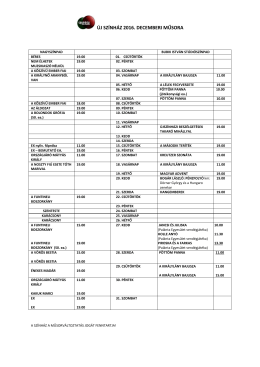 Decemberi műsor nyomtat&aacute;sa