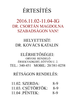 &eacute;rtes&iacute;t&eacute;s - Retsag.net