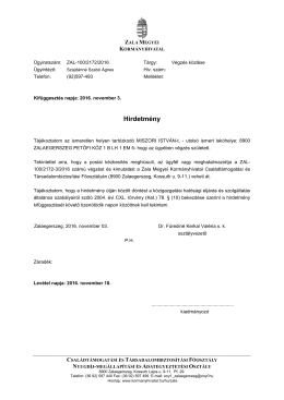 Hirdetm&eacute;ny_minta Miszori Ist&aacute;vn