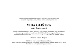 VIDA GLIŠTRA ro . Radovanović