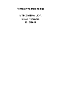 Rekreativna trening liga MTB ZIMSKA LIGA Istre i