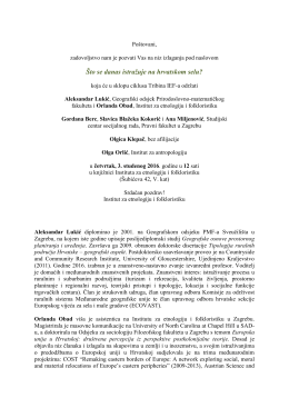 TRIBINA IEF-A: Što se danas istražuje na hrvatskom selu?