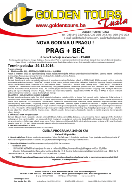PRAG + BEČ - Golden Tours