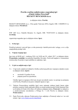 Pravila nagradne igre