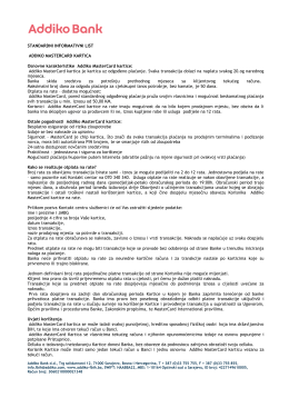 Standardni informacioni list_Addiko MasterCard kartica (PDF