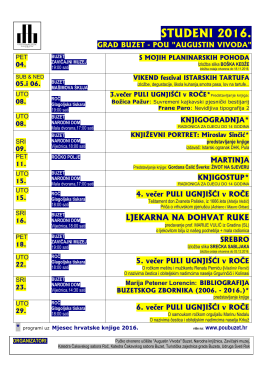 studeni 2016 - "Augustin Vivoda" Buzet
