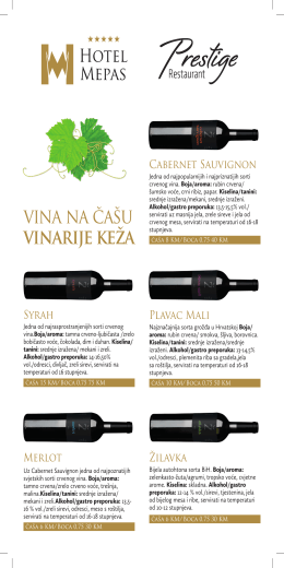 vina na čašu vinarije keža