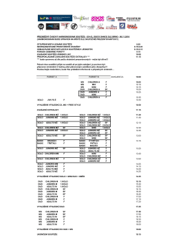 předběžný harmonogram - Czech Dance Organization