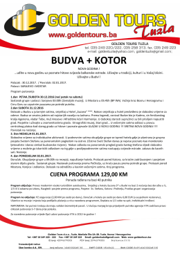 budva + kotor - Golden Tours