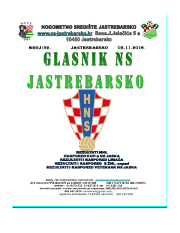 Page 1 NOGOMETNO SREDIŠTE JASTREBARSKO WWW.Ins