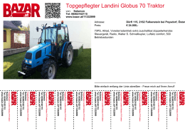 Topgepflegter Landini Globus 70 Traktor