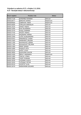 3.11.2016. - Hrvatska revizorska komora
