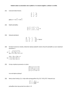 Dodatni zadaci za samostalan rad uz vježbe br. 5 iz