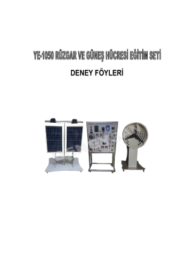 Güneş-Rüzgar Kombine Sistem Deney Föyü