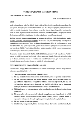 türkiye`yi kasıp kavuran fitne