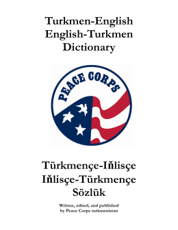 Turkmen-English English-Turkmen Dictionary