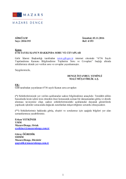 6736 SAYILI KANUN HAKKINDA SORU VE