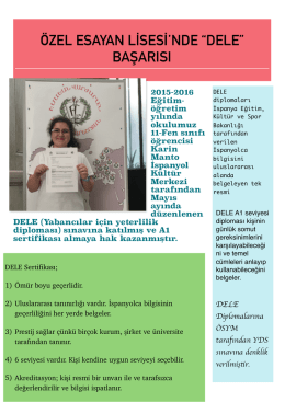 &ldquo;dele&rdquo; başarısı